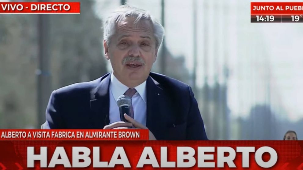 Alberto Fernández regresó al conurbano después de los resultados adversos en las PASO.