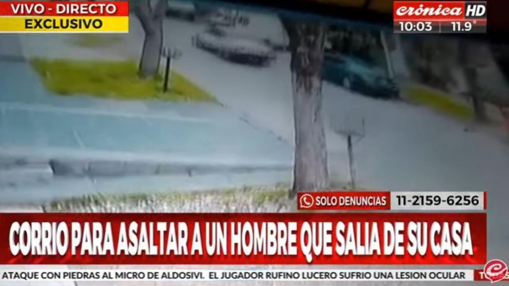 Una c�mara de seguridad de la zona registr� el asalto (Captura de video).