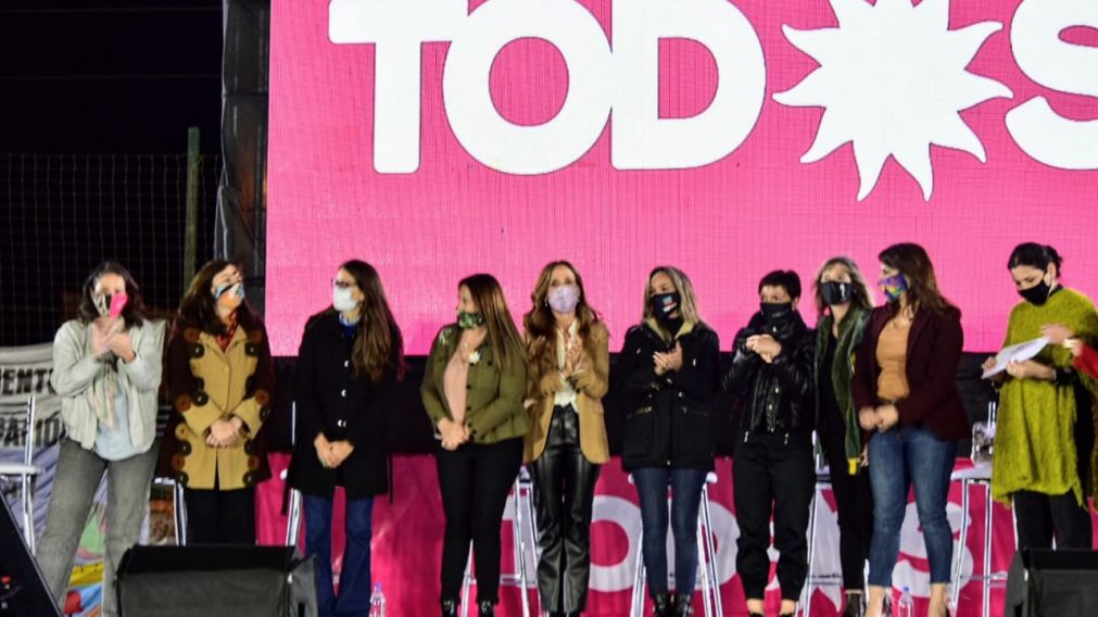 El encuentro de mujeres se realizó este viernes por la tarde en el Parque Municipal Néstor Kirchner.