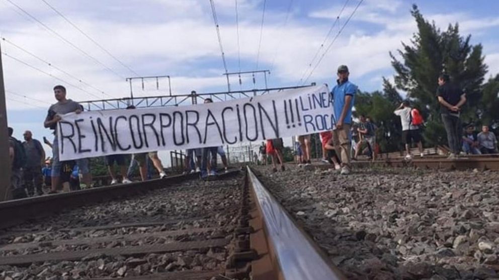 Nueva protesta de trabajadores despedidos del Tren Roca.