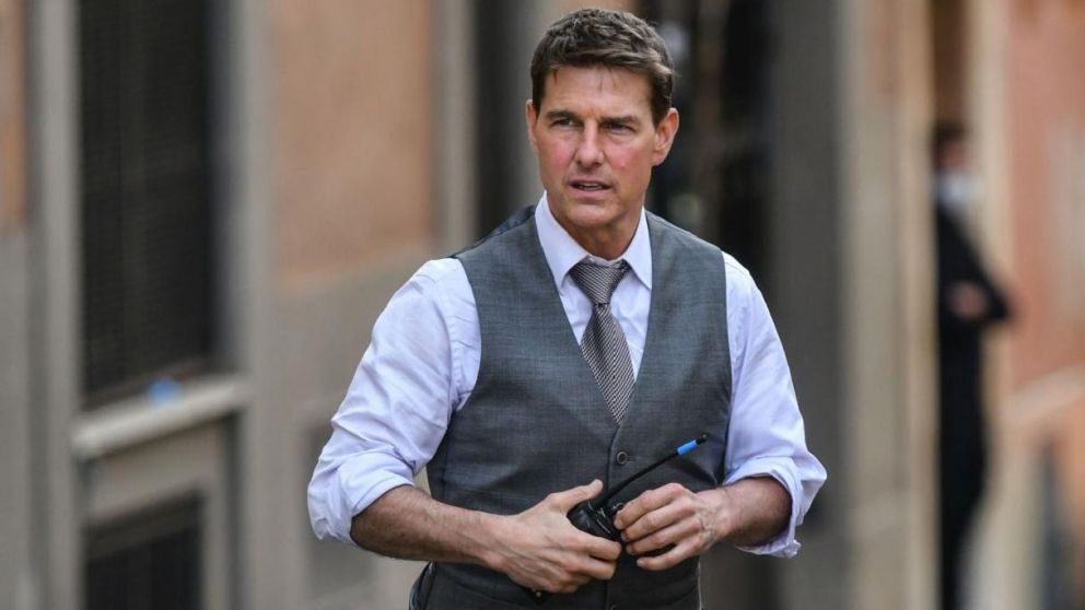 Tom Cruise durante el rodaje de "Misión Imposible 7" (Gentileza Reuters).