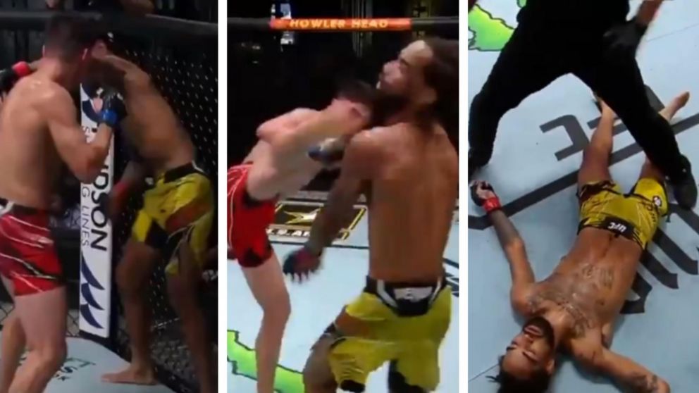 Así Ignacio Bahamondes le aplicó una tremenda patada a Roosevelt Roberts para uno de los nocaut del año. (Captura video)