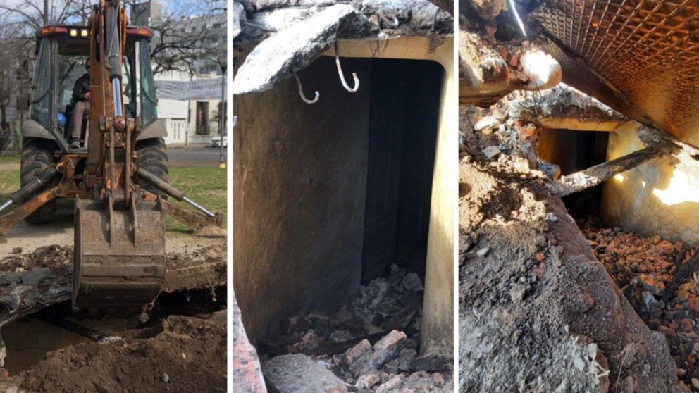 Los operarios a cargo de las tareas de mantenimiento hallaron el túnel.