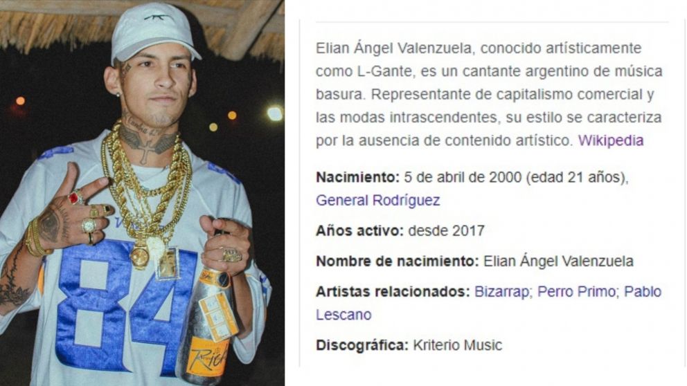 La información modificada acusaba al músico de producir canciones caracterizadas por la "ausencia de contenido artístico".