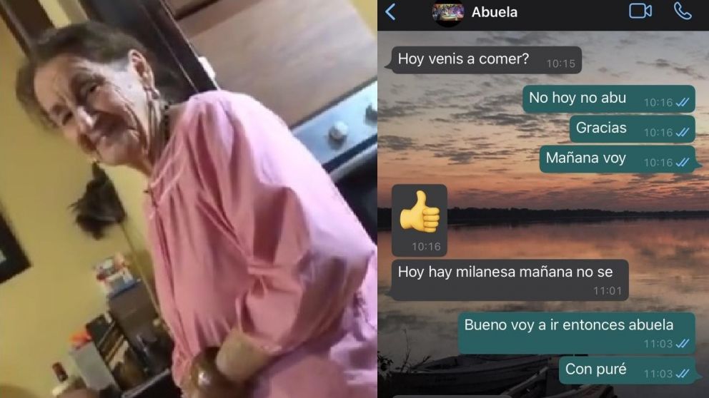 La abuela logró que su nieto la visitara con el clásico "milanesas con puré".