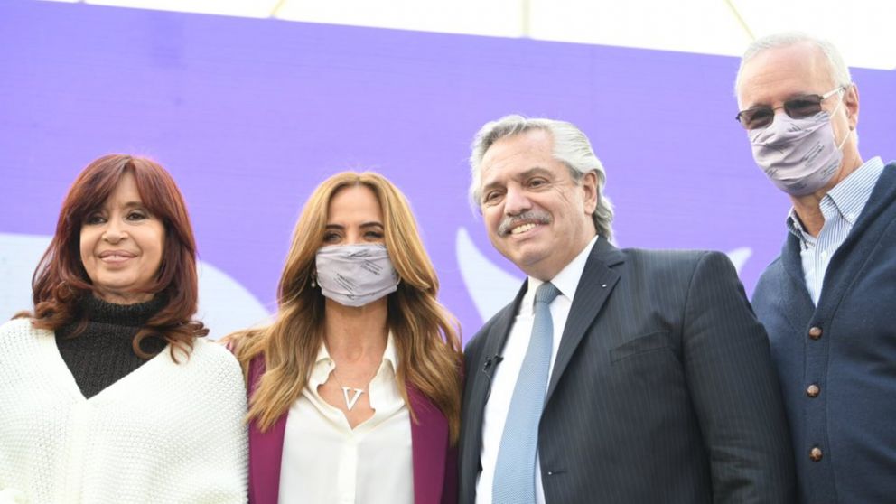 Alberto Fernández, Cristina Fernández de Kirchner, Tolosa Paz y Gollan.