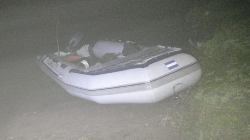 Este es el bote en el que se perdieron ambos hombres.