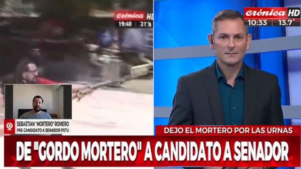 El "Gordo mortero" habló con Crónica HD (Captura de TV).