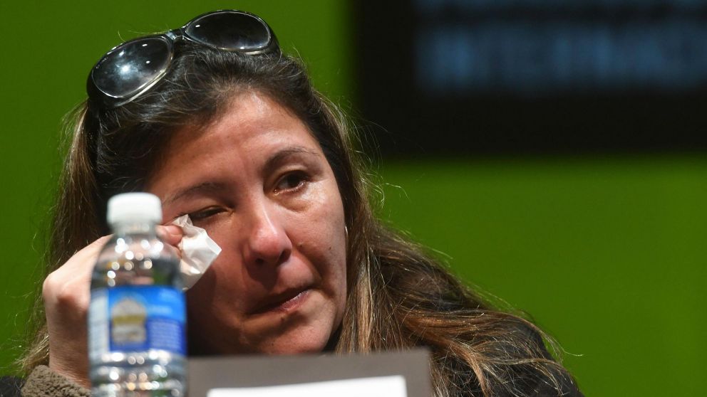 La madre de Facundo participó esta tarde de una conferencia de prensa (Télam).