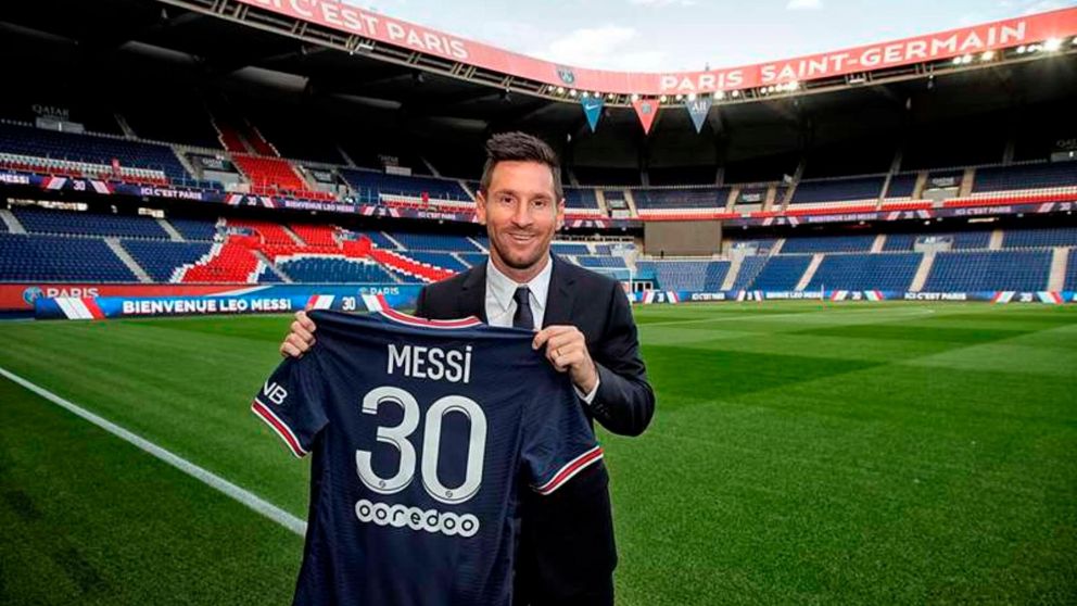 Messi debutará en el Paris Saint Germain con la camiseta número 30, la misma que usó en su primer partido en el Barcelona (Gentileza PSG).