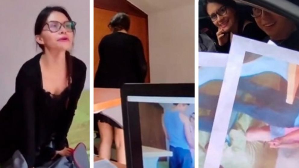 Las imágenes de cómo el que fue engañado, pudo lograr sacar a los infieles de su casa. (Captura video)