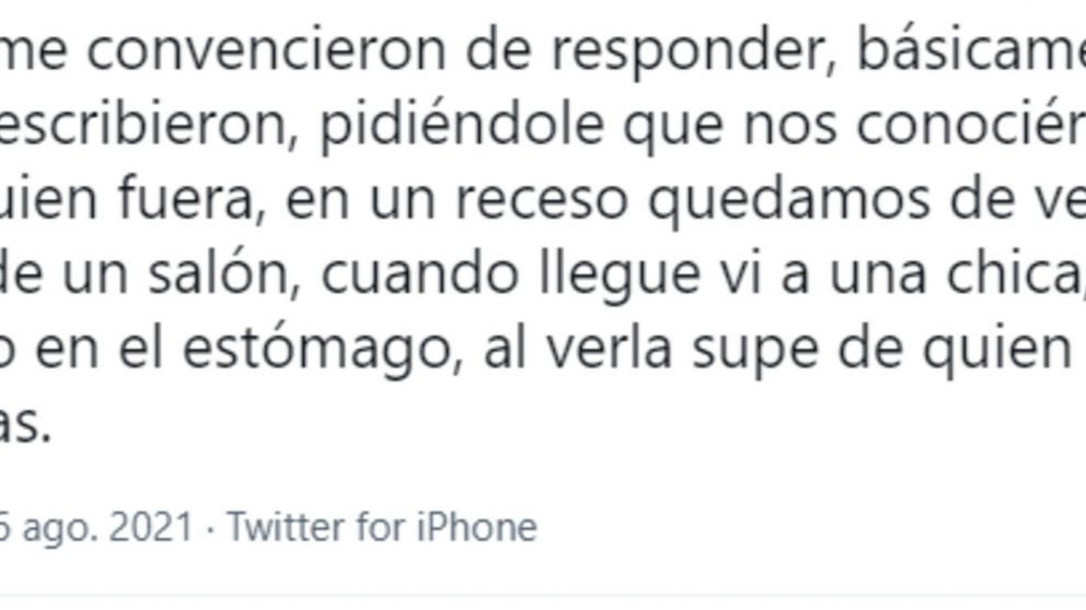 Un usuario contó una historia de amor fallida con otro joven y no esperaba encontrarlo en Twitter.