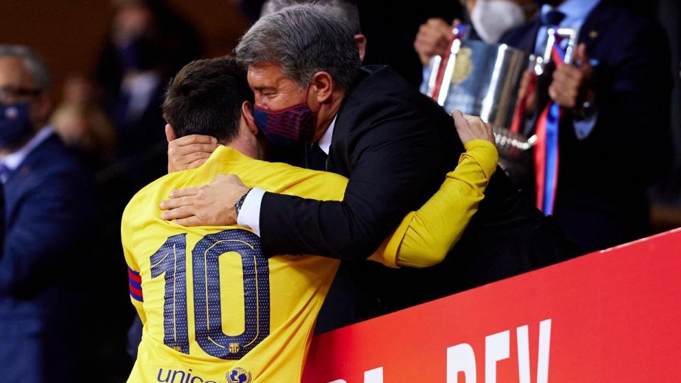 Fin de la relación entre Lionel Messi y Joan Laporta en Barcelona (Twitter).