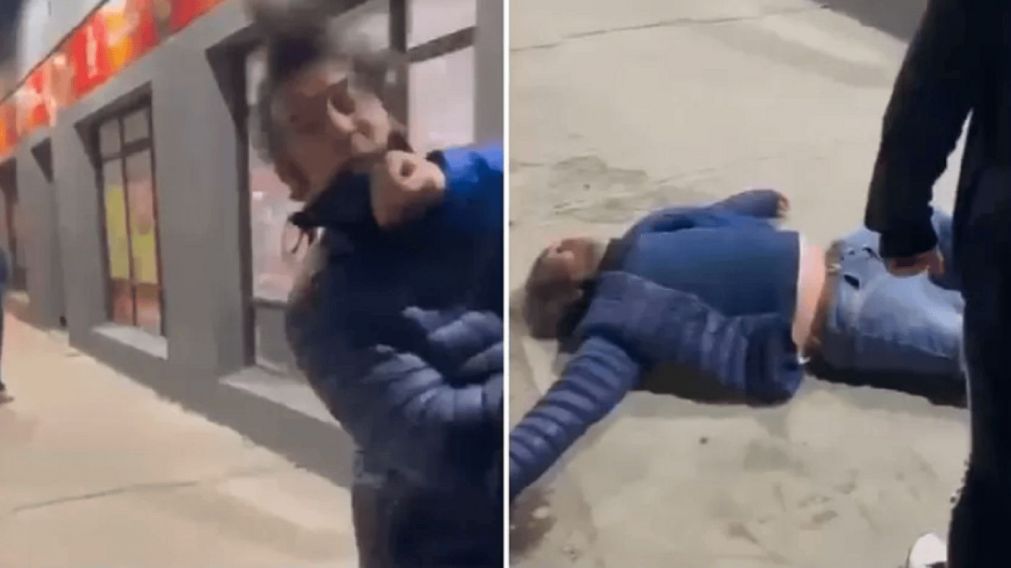 Las cámaras de seguridad del kiosco registraron el momento en que el hombre ebrio se llevaba las botellas sin pagar.