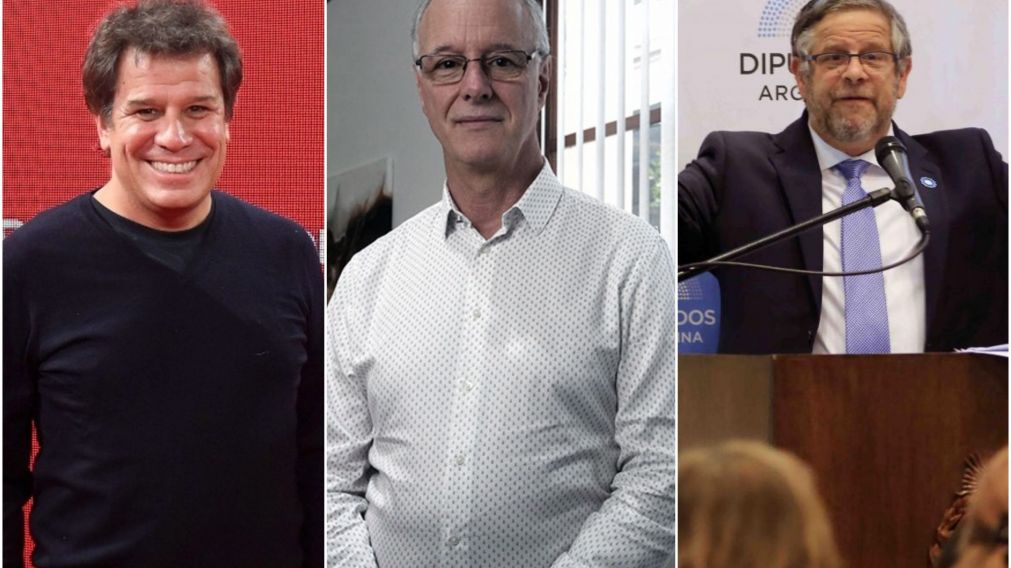 Manes, Gollán y Rubinstein, tres de los médicos que competirán en estas elecciones.