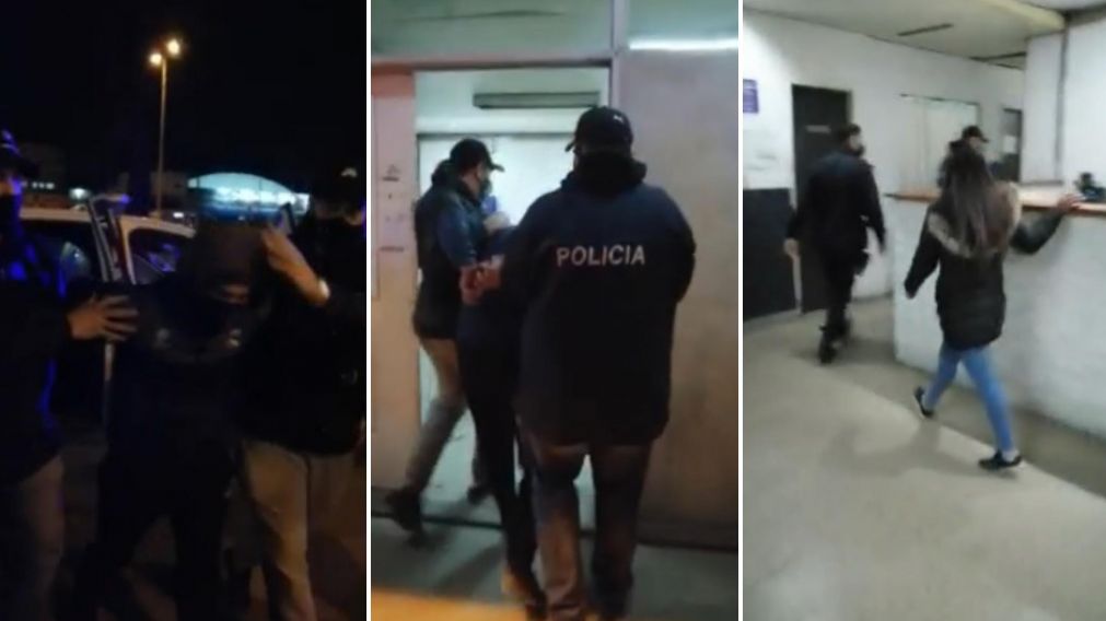 El momento en que la viuda increp� al asesino de su marido en una comisar�a de Virrey del Pino (Captura de video).