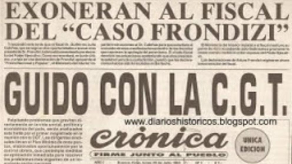 La primera tapa del Diario Crónica (Archivo).