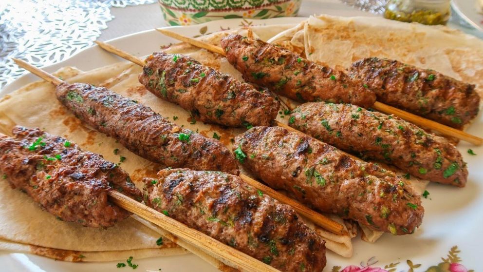 Kebab, una receta tradicional del Medio Oriente.