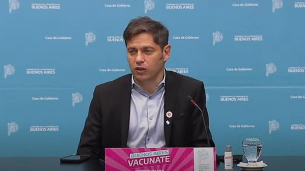 El gobernador Axel Kicillof anunci� cuando comenzar� la vacunaci�n libre de los mayores de 18 y de 25 a�os (Captura de pantalla).
