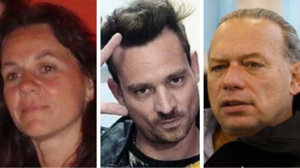 Marina Charpentier, mamá del músico, "Chano" Charpentier, y el ministro de Seguridad bonaerense, Sergio Berni.