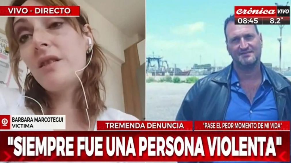 Bárbara Marcotegui se explayó sobre las agresiones por las cuales denunció a Luis Tagliapietra. (Captura video)