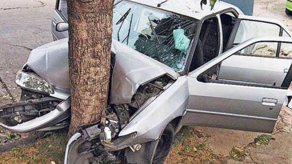 Palazo fatal: tres hombres murieron al chocar un auto contra un árbol.