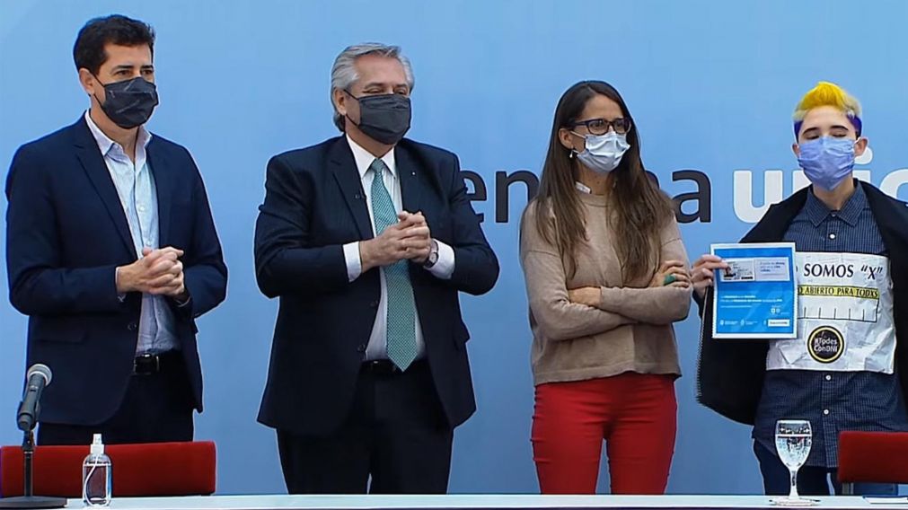 El acto fue encabezado por Alberto Fernández. (Télam)