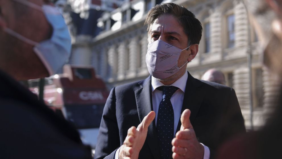 El ministro Nicolás Trotta encabezó la reunión del Consejo Federal de Educación. (Télam)