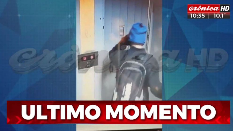 Así ingresaba el presunto asesino del docente en San Miguel (Captura de pantalla).