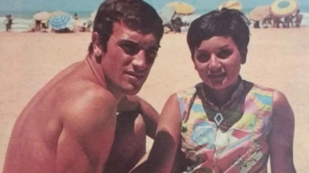 "Coco" Basile y su esposa "Cuqui" durante unas vacaciones.