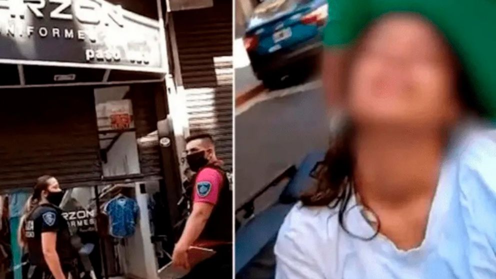 El momento del rescate de la víctima de 18 años en el local de Garzón Martínez quedó filmado (Archivo).
