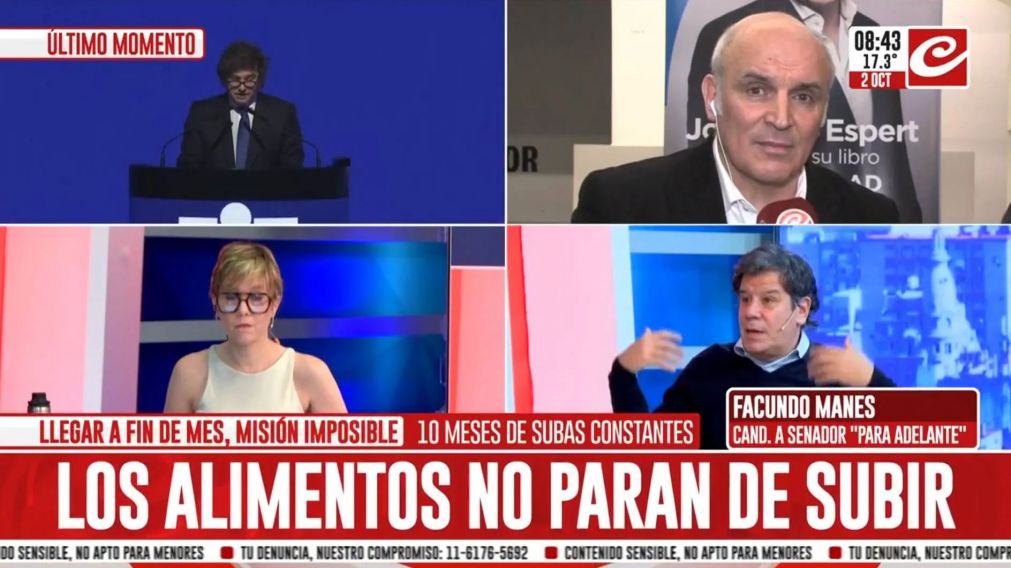 Facundo Manes visit� el estudio de Cr�nica HD.