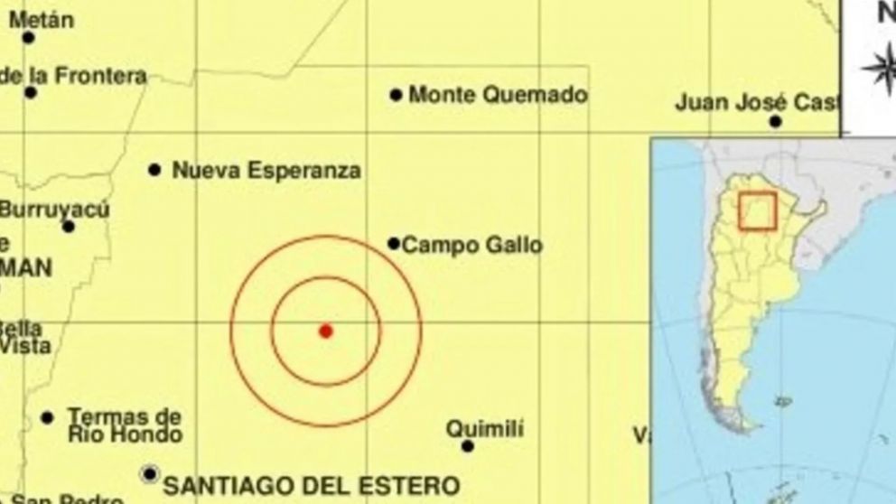 Se registr� un sismo de magnitud 5,8 en Santiago del Estero (Gentileza INPRES).