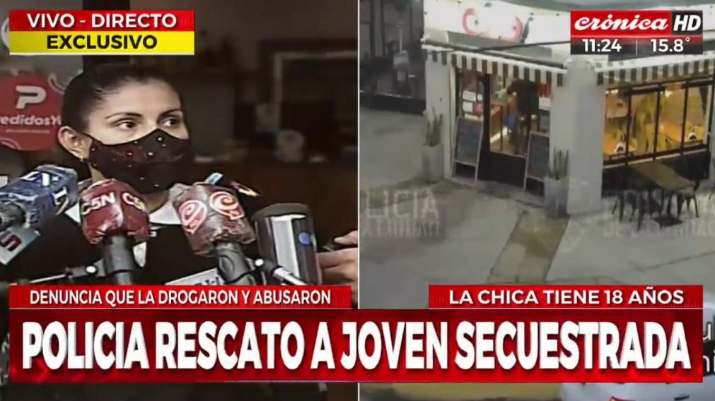 Laura, la moza que ayudó a la chica en un local gastronómico de Liniers (Crónica HD).