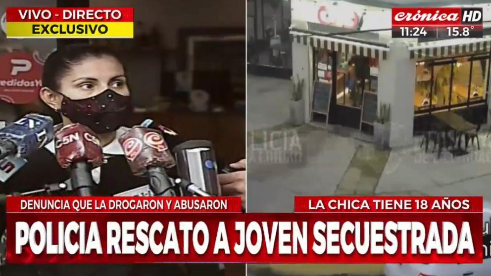 Laura, la moza que ayudó a la chica en un local gastronómico de Liniers (Crónica HD).