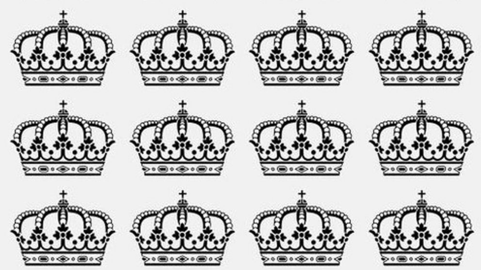 Reto viral: ¿la podes hallar? Hay que ubicar a la corona diferente en solo 10 segundos.