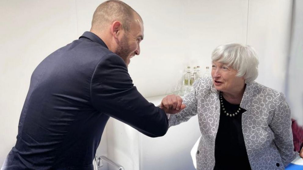 El ministro de Economía, Martín Guzmán, se reunió con la secretaria del Tesoro de Estados Unidos, Janet Yellen, en Venecia.