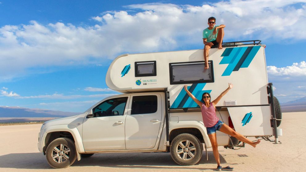 Caro y Santi visitaron La Pampa del Leoncito, en San Juan, en sus inicios como youtubers.