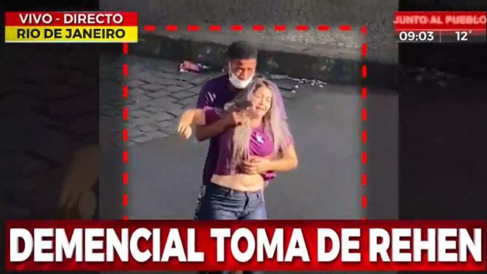Momentos de tensión se vivieron en toma de rehén en Brasil (Captura de video).