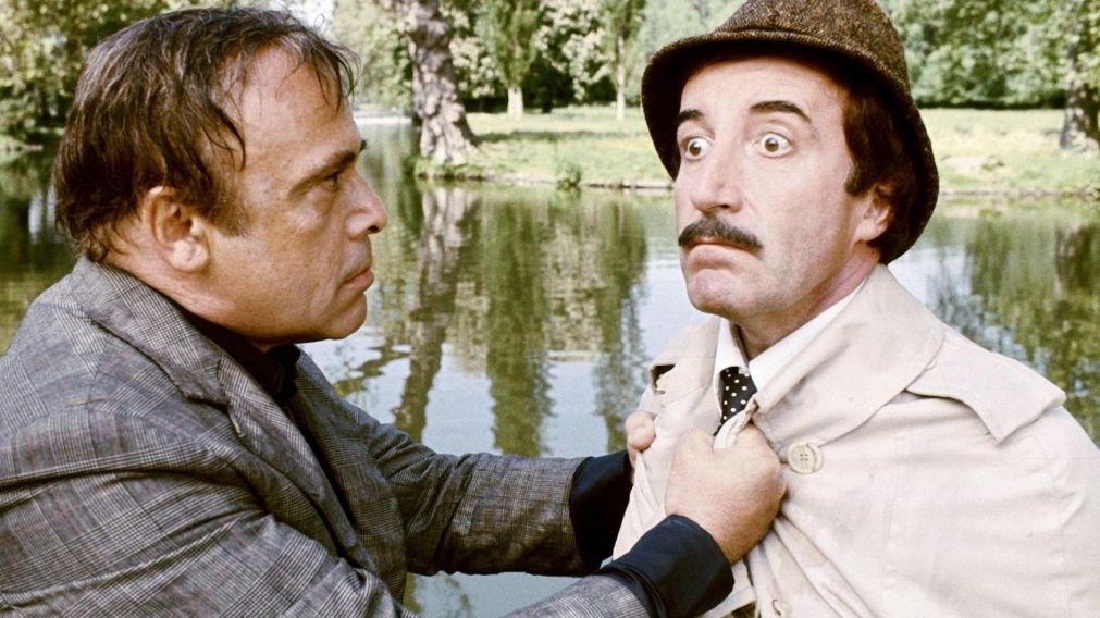 Peter Sellers, actuando en uno de sus grandes clásicos: "La Pantera rosa".