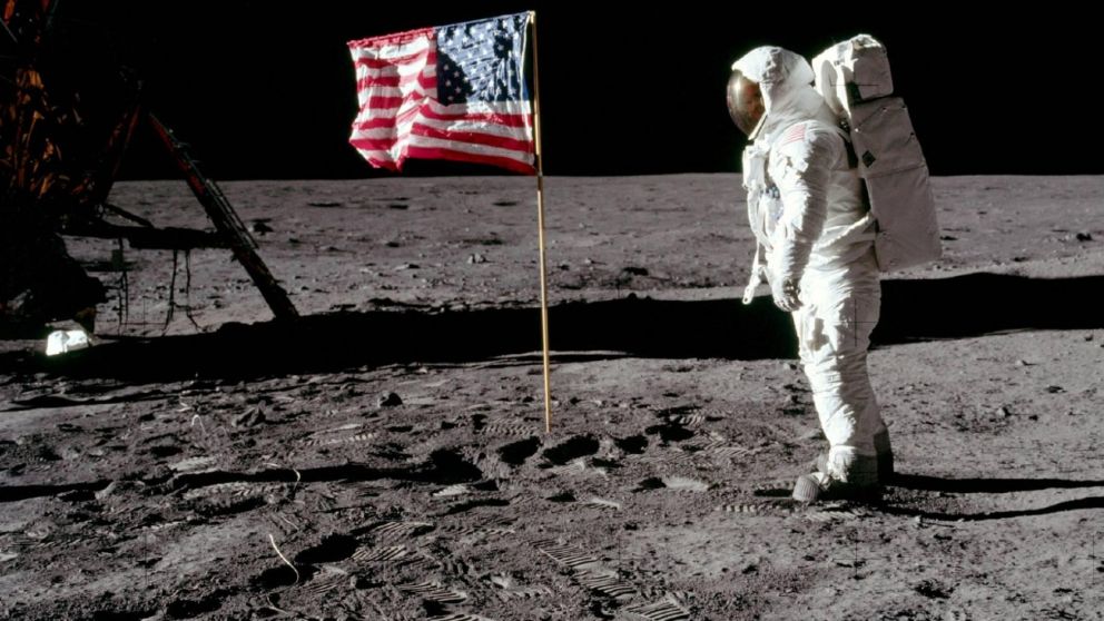 Llegada a la Luna, un gran paso para la humanidad.