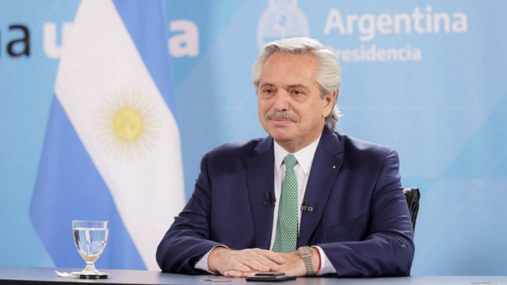Alberto Fernández en la apertura del Foro Generación Igualdad realizado en Francia, de ONU Mujeres. (Twitter)