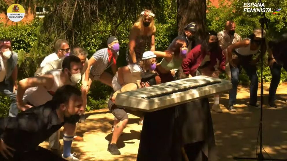 Irene Montero, ministra de Igualdad, habl� en el acto sobre la Ley Trans que se tramitar� este martes.