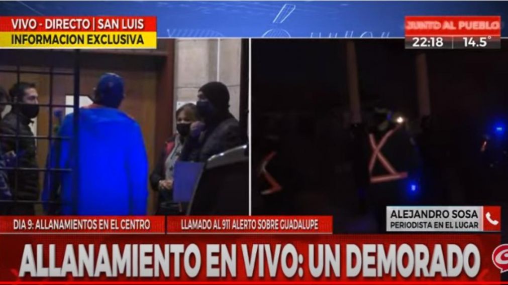 Así anunciaron la detención del sujeto en Crónica HD.