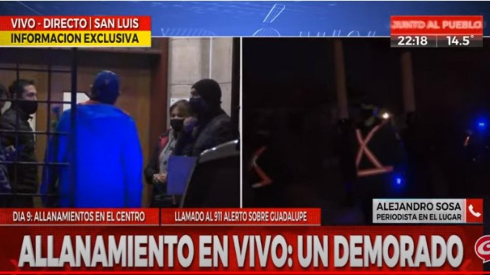 Así anunciaron la detención del sujeto en Crónica HD.