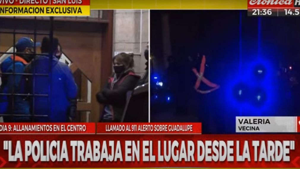 Durante la transmisión de Crónica HD, los vecinos contaron cómo fueron los operativos en el barrio (captura de TV).