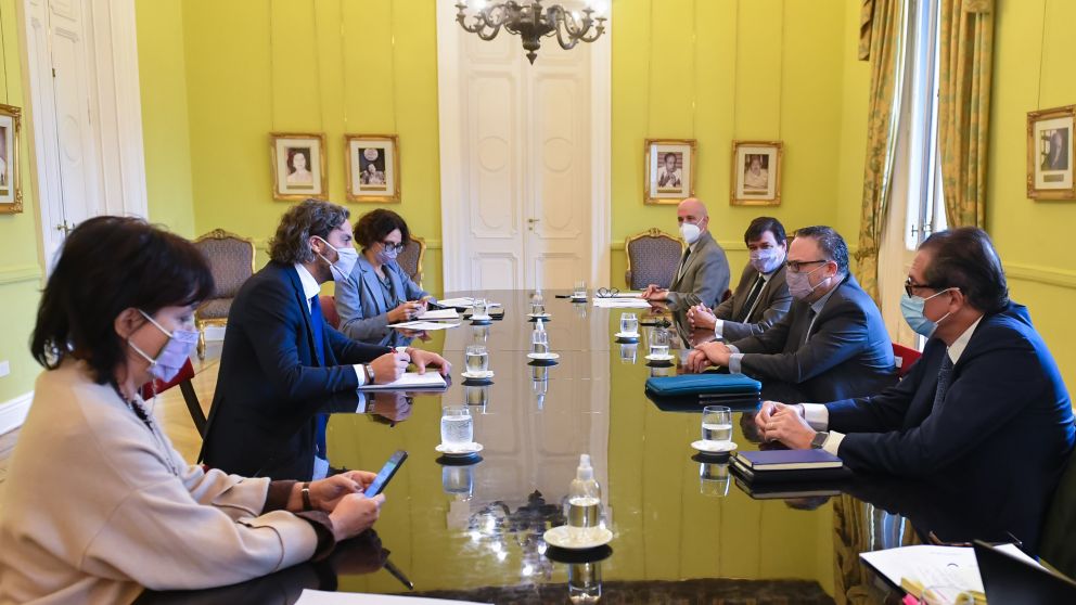 Cafiero, Marcó del Pont, Todesca, Guzmán y Kulfas en Casa Rosada.