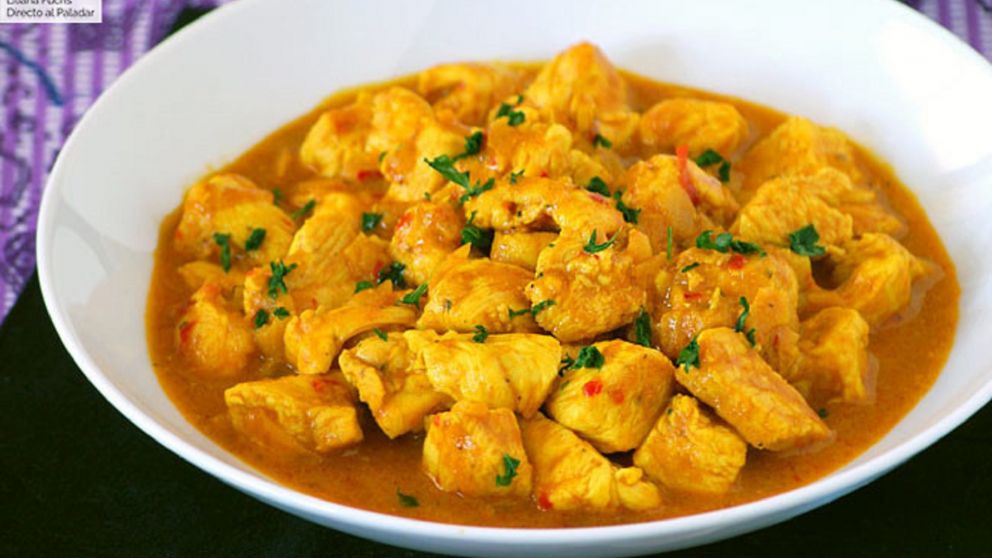 Pollo al curry en 10 minutos, la receta ideal para combatir al frío.