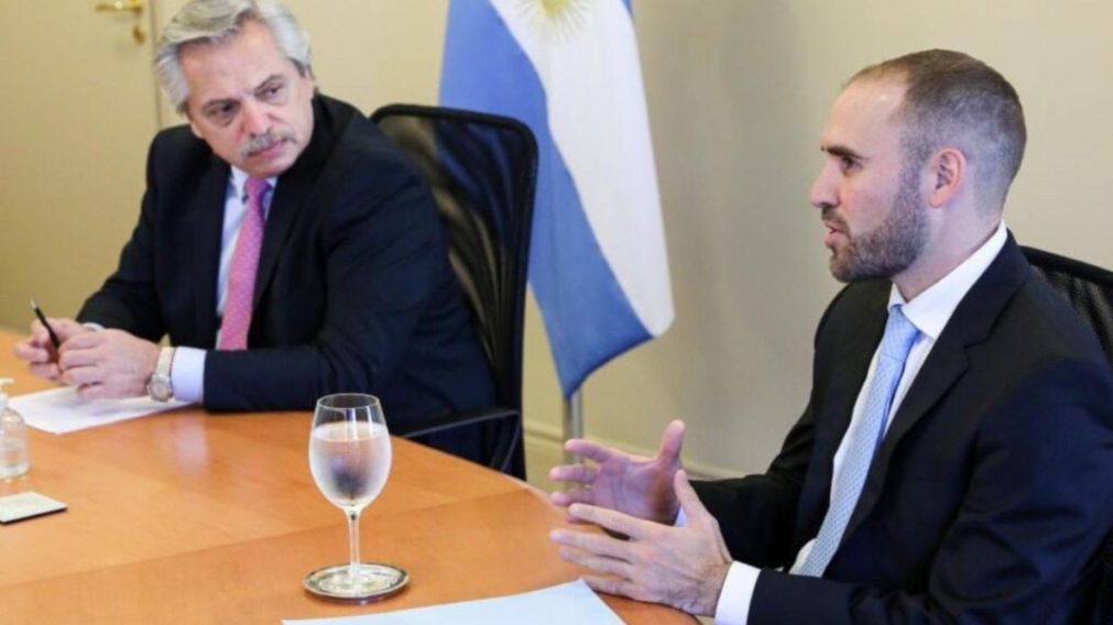 Alberto Fern�ndez, junto al ministro de Econom�a, Mart�n Guzm�n. 