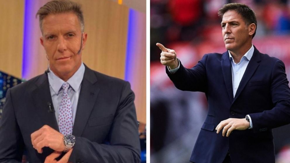 El periodista Alejandro Fantino y el director técnico Eduardo Berizzo, "como hermanos gemelos".